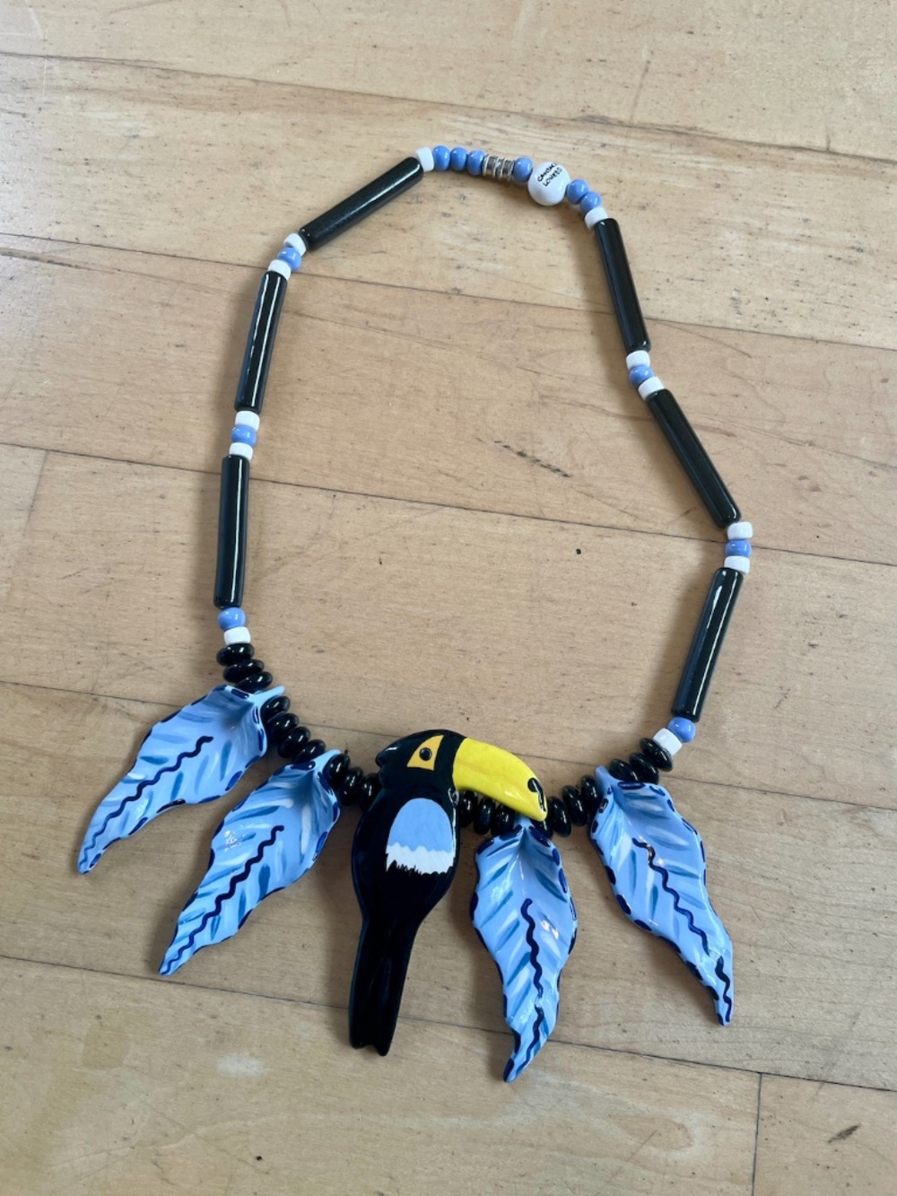 Ceramic Beaded Toucan Necklace
